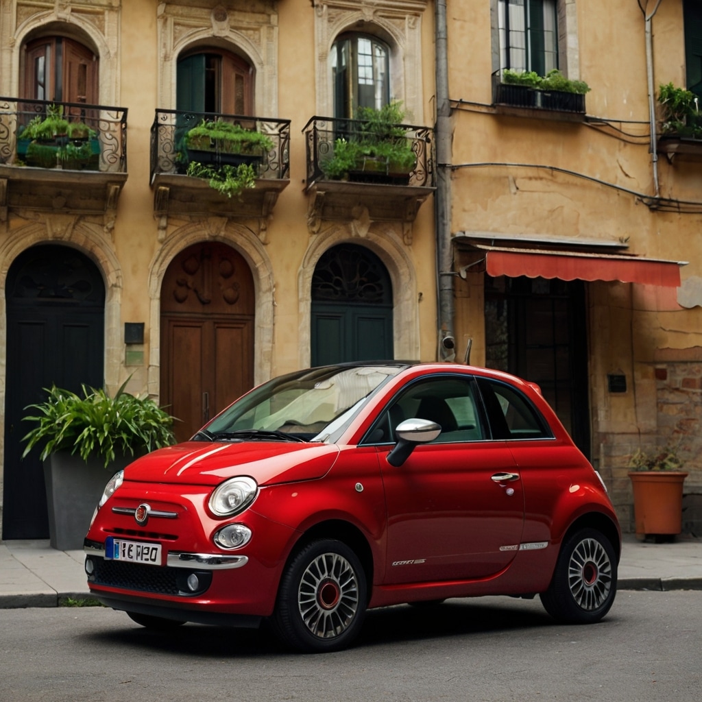 Imagen destacada del auto Fiat 500 en portafolio.